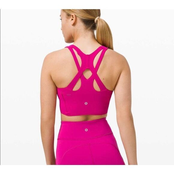 Lululemon Stash It Bra Medium Support size 4 B C Cup Pink - Picture 2 of 7